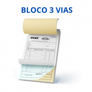 Bloco 50 Folhas | AP 75g | 3 Vias | 21x30cm  | 1x0 | Simples Apergaminhado 75g  1x0 (Frente em Preto e Branco)  Blocagem 