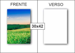 Panfleto | 4x0 | Couchê 115g | 30x42cm Couchê 115g 30x42cm 4x0 (Colorido frente, verso sem impressão)   