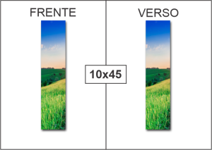 Panfleto | 4x4 | Couchê 115g | 10x45cm Couchê 115g Arte 102x452mm 4x4 (Cores Frente e Verso)   