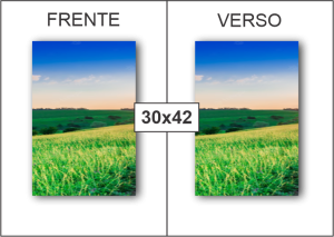 Panfleto | 4x4 | Couchê 115g | 30x42cm Couchê 115g Arte 302x424mm 4x4 (Cores Frente e Verso)   